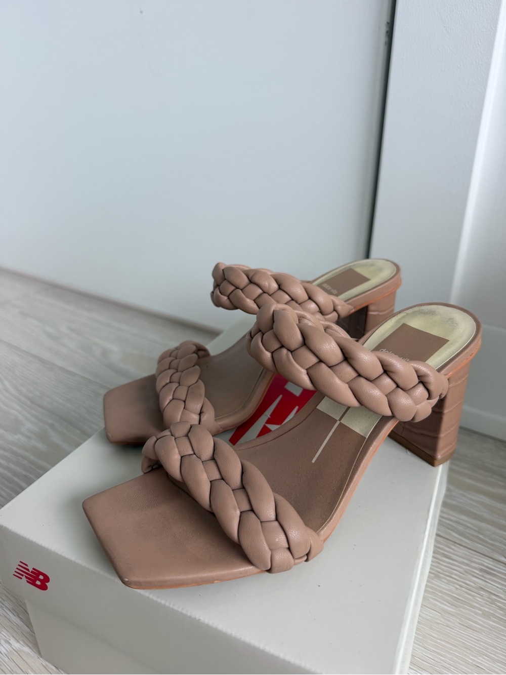 Dolce Vita Paily Braided Double Strap High Heel Sandals